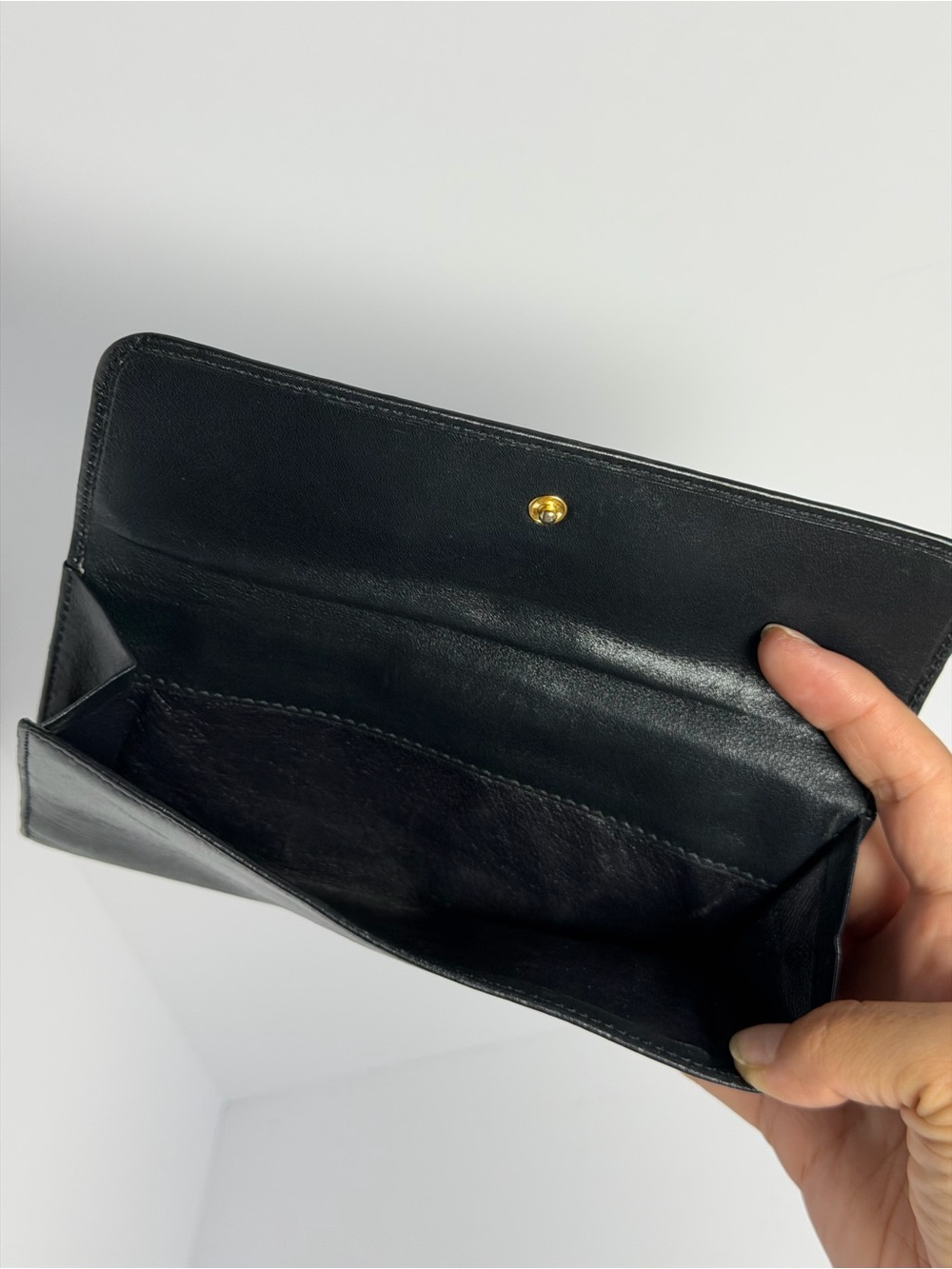 Vintage Gucci Bamboo Detail Black Smooth Leather Long Wallet - Picture 14 of 16